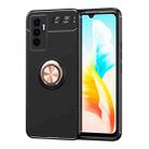 For vivo S10e Metal Ring Holder 360 Degree Rotating TPU Phone Case(Black+Rose Gold) - 1