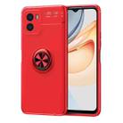 For vivo Y15 4G Metal Ring Holder 360 Degree Rotating TPU Phone Case(Red) - 1