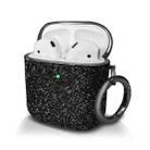 Electroplating Glitter Powder Wireless Earphone Protective Case For AirPods 1 / 2(Black) - 1