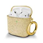 Electroplating Glitter Powder Wireless Earphone Protective Case For AirPods 1 / 2(Gold) - 1