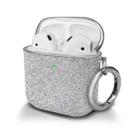 Electroplating Glitter Powder Wireless Earphone Protective Case For AirPods 1 / 2(Silver) - 1