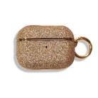 Electroplating Glitter Powder Wireless Earphone Protective Case For AirPods Pro(Gold) - 1
