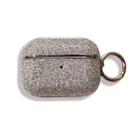 Electroplating Glitter Powder Wireless Earphone Protective Case For AirPods Pro(Silver) - 1