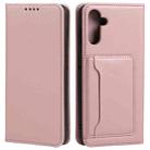 For Samsung Galaxy A13 5G / A04s Strong Magnetism Liquid Feel Horizontal Flip Leather Phone Case with Holder & Card Slots & Wallet(Rose Gold) - 1