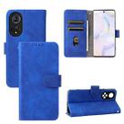 For Honor 50 Solid Color Skin Feel Magnetic Buckle Horizontal Flip PU Phone Case(Blue) - 1