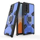 For vivo iQOO Z5 Space PC+TPU Shockproof Phone Case with Ring Holder(Blue) - 1