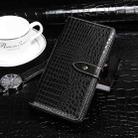 For OnePlus 9RT idewei Crocodile Texture Horizontal Flip Leather Phone Case(Black) - 1