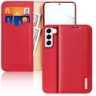 For Samsung Galaxy S22 5G DUX DUCIS Hivo Series Cowhide Texture Leather Phone Case(Red) - 1