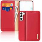 For Samsung Galaxy S22+ 5G DUX DUCIS Hivo Series Cowhide Texture Leather Phone Case(Red) - 1