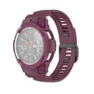 For Samsung Galaxy Watch4 Classic 42mm TPU Integrated Sport Strap Watch Band(Wine Red) - 1