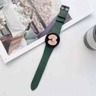 For Samsung Galaxy Watch4 40mm / 44mm Double-sided Leather Strap Watch Band(Green) - 1