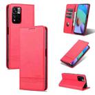 For Xiaomi Redmi Note 11 Pro / Note 11 Pro+ AZNS Magnetic Calf Texture Horizontal Flip Leather Phone Case(Red) - 1