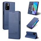 For Xiaomi Redmi Note 11 Pro / Note 11 Pro+ AZNS Magnetic Calf Texture Horizontal Flip Leather Phone Case(Dark Blue) - 1