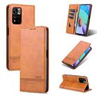 For Xiaomi Redmi Note 11 Pro / Note 11 Pro+ AZNS Magnetic Calf Texture Horizontal Flip Leather Phone Case(Light Brown) - 1