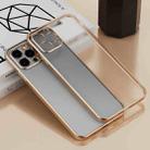 For iPhone 13 Pro Max Electroplated Frosted Phone Case (Gold) - 1
