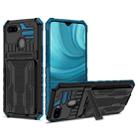For OPPO A7 / A5S Kickstand Armor Card Wallet Phone Case(Blue) - 1