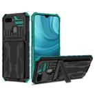 For OPPO A7 / A5S Kickstand Armor Card Wallet Phone Case(Dark Green) - 1