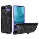 For OPPO A7 / A5S Kickstand Armor Card Wallet Phone Case(Purple) - 1