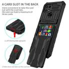For OPPO A15 Kickstand Armor Card Wallet Phone Case(Black) - 2