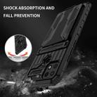 For OPPO A15 Kickstand Armor Card Wallet Phone Case(Black) - 5