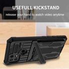 For OPPO A15 Kickstand Armor Card Wallet Phone Case(Black) - 6