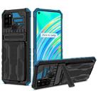 For OPPO Realme C17 Kickstand Armor Card Wallet Phone Case(Blue) - 1