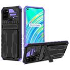 For OPPO Realme C17 Kickstand Armor Card Wallet Phone Case(Purple) - 1