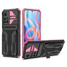 For Xiaomi Redmi Note 11 5G/Poco M4 Pro 5G Kickstand Armor Card Wallet Phone Case(Pink) - 1