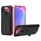 For vivo Y17 Armor Card PC + TPU Shockproof Phone Case with Card Slot & Invisible Holder(Pink) - 1
