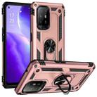 For OPPO Reno5 Z Shockproof TPU + PC Phone Protective Case with 360 Degree Rotating Holder(Rose Gold) - 1