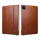ICARER Smart Ultra-thin Tablet Protective Leather Case For iPad mini 5(Brown) - 1