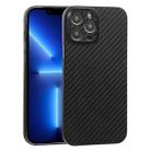 For iPhone 13 Pro Carbon Fiber Texture PP Phone Case (Black) - 1