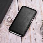 For iPhone 13 Pro ICARER First Layer Cowhide Horizontal Flip Phone Case (Black) - 2