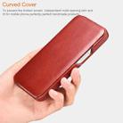 For iPhone 13 Pro ICARER First Layer Cowhide Horizontal Flip Phone Case (Black) - 6