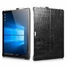 For Microsoft Surface Pro 4 / 5 / 6 / 7 ICARER Crocodile Texture Tablet Protective Leather Case(Black) - 1