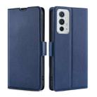 For OnePlus 9RT 5G Ultra-thin Voltage Side Buckle Horizontal Flip Leather Phone Case with Holder & Card Slot(Blue) - 1