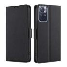 For Xiaomi Redmi Note 11 Ultra-thin Voltage Side Buckle Horizontal Flip Leather Phone Case with Holder & Card Slot(Black) - 1