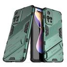 For Xiaomi Redmi Note 11 Pro / Note 11 Pro+ Punk Armor 2 in 1 PC + TPU Shockproof Phone Case with Invisible Holder(Green) - 1