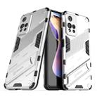 For Xiaomi Redmi Note 11 Pro / Note 11 Pro+ Punk Armor 2 in 1 PC + TPU Shockproof Phone Case with Invisible Holder(White) - 1