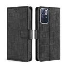 For Xiaomi Redmi Note 11 Skin Feel Crocodile Texture Magnetic Clasp Horizontal Flip Leather Phone Case with Holder & Card Slots & Wallet(Black) - 1