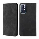 For Xiaomi Redmi Note 11 Skin Feel Magnetic Horizontal Flip Leather Phone Case with Holder & Card Slots(Black) - 1