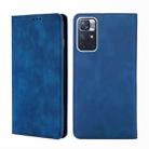 For Xiaomi Redmi Note 11 Skin Feel Magnetic Horizontal Flip Leather Phone Case with Holder & Card Slots(Blue) - 1