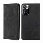 For Xiaomi Redmi Note 11 Pro Skin Feel Magnetic Horizontal Flip Leather Phone Case with Holder & Card Slots(Black) - 1