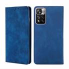 For Xiaomi Redmi Note 11 Pro Skin Feel Magnetic Horizontal Flip Leather Phone Case with Holder & Card Slots(Blue) - 1