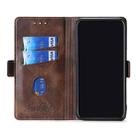 For Xiaomi Redmi Note 11 Pro Retro Texture Contrast Color Side Buckle Horizontal Flip Leather Phone Case with Holder & Card Slots & Wallet(Light Brown+Green) - 3
