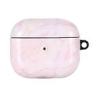 IMD Pattern Earphone Protective Case For AirPods 3(Pink Marble) - 1