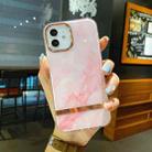 Electroplated IMD TPU Phone Case For iPhone 13 mini(Pink Marble) - 1