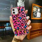 Electroplated IMD TPU Phone Case For iPhone 13(Colorful Red Leopard) - 1