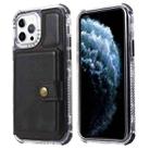 For iPhone 12 / 12 Pro Wallet Card Shockproof Phone Case(Black) - 1