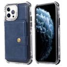 For iPhone 12 Pro Max Wallet Card Shockproof Phone Case(Blue) - 1